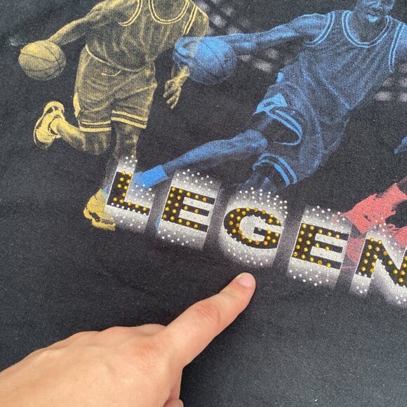 Vintage 90s Y2K Michael Jordan Legend Rap Shirt XXXL - Picture 6 of 9
